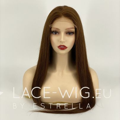 Top Full Lace Wig rotbraun