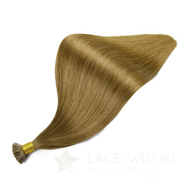 Goldbraune U-Tip Extensions by Estrella in der Farbe #10